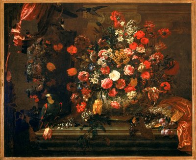 Stillleben mit Blumen und Früchten von Bartolomeo Bimbi
